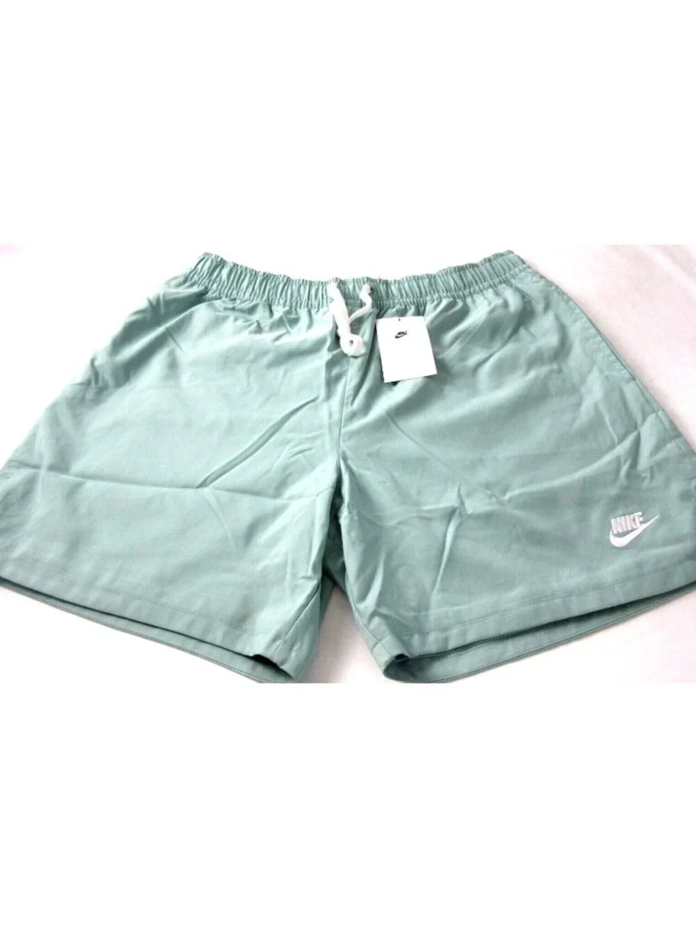 Nike Sportswear Men's Woven Flow Mesh Lined Shorts Mineral Green White NWT 2XL